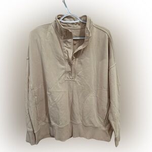 Aerie button collar oversized sweatshirt